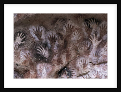 Prehistoric art : cave with hand prints 'Cave of the Hands' by Prehistoric Prehistoric