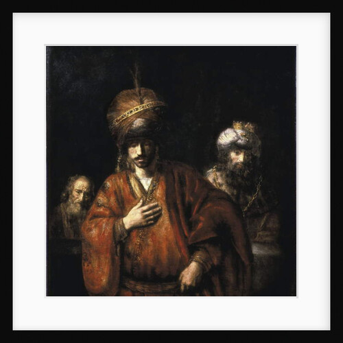 David and Uriah - Haman recognizes his fate - 1665 by Rembrandt Harmensz. van Rijn