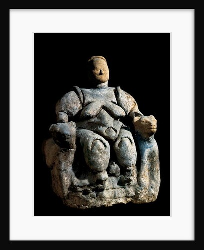 Deesse mere, statue de terre cuite. 8000-6000 AD coming from Catal Huyuk. by Neolithic Neolithic