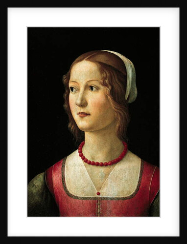 Portrait of a young woman - 1485 by Domenico (1449-94) Ghirlandaio