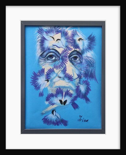 Albert Einstein and Chickadees, 2015 by Irina Corduban