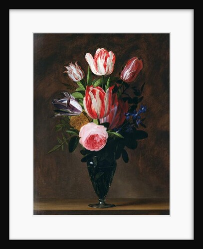 Flowers in a vase by Johannes Antonius van der Baren