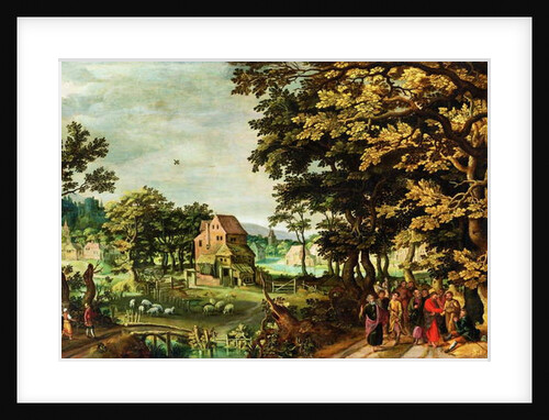 Landscape with Christ healing the Blind Man by Johann Jacob Besserer