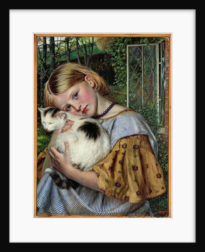 A Girl with a Cat, 1860 by Robert Braithwaite Martineau