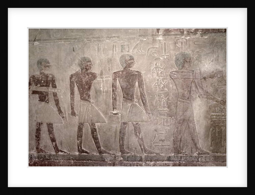 Craftsmen from the South wall of the Mastaba Chapel of Ti, Old Kingdom by Egyptian 5th Dynasty
