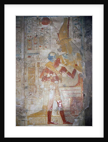 Relief of Sethos I and Isis, New Kingdom by Egyptian 19th Dynasty