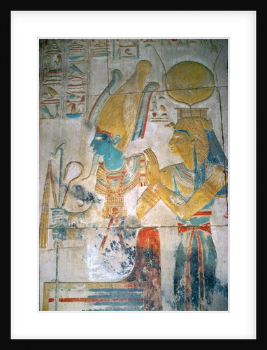 Relief of Osiris and Isis, New Kingdom by Egyptian 19th Dynasty