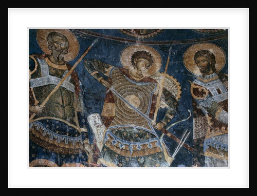 The Holy Warriors, Aretas, Nestor and Nicetas, 1407-18 by Morava School