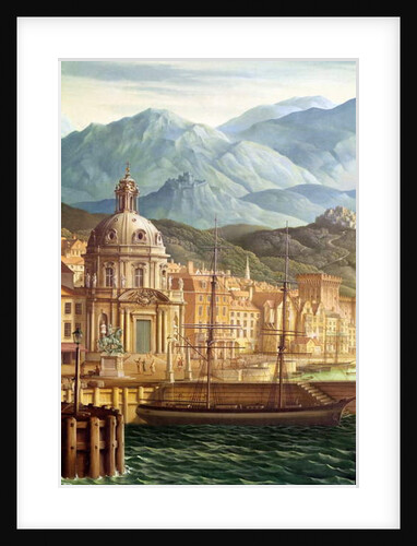 Detail of the mural in the Marquess of Anglesey’s dining room, 1936 by Rex Whistler