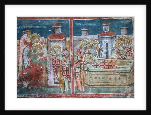 The Life and Death of St Nicholas, south wall of the church, 1535 by Romanian School