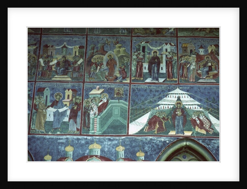 Hymn to the Virgin, south wall of the church, c.1601 by Romanian School