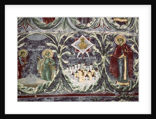 Solomon, detail from the Tree of Jesse, south wall of the church, c.1601 by Romanian School