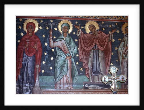 Saints, from a narthex wall painting, 1547-50 by Romanian School