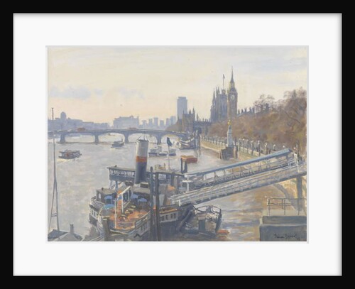 Westminster from Hungerford Bridge, 2010 by Julian Barrow