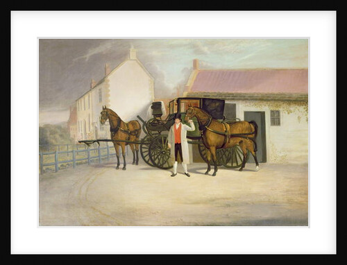 A Groom Holding a Carriage Team by Clifton Tomson
