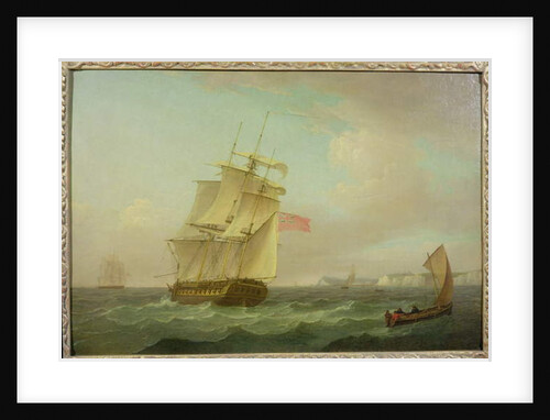 British Man-o'-war by Thomas Whitcombe