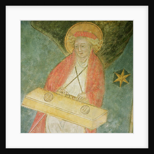 Angel playing a clavichord by French School