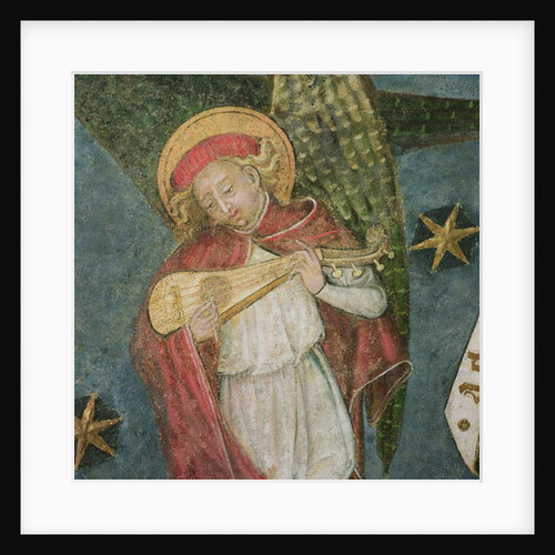 Angel musician playing a mandora by French School