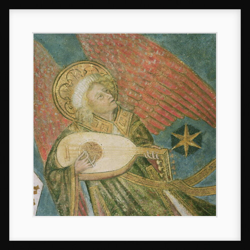 Angel musician playing a lute by French School