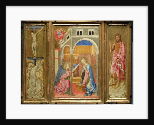 Tryptic of St. John the Baptist. Painting on wood attributed to Giovanni di Tommasino Crivelli. by School Italian
