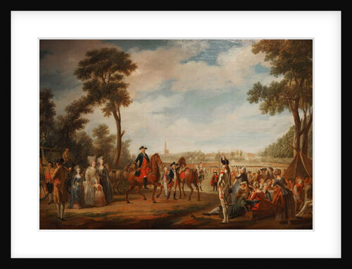 Revue and parade of the Regiment of Conde in Strasbourg between 1779 and 1781. by French School