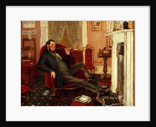 Man smoking in a parlour, 1862 by John Edward Soden