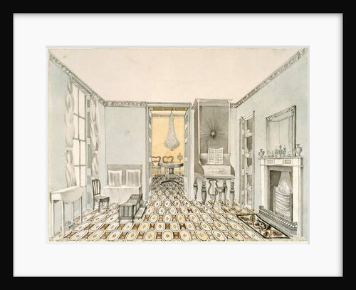 View of a drawing room, c.1835-40 by Unknown Artist