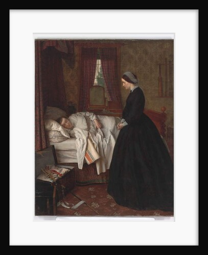 Domestic interior with a sleeping soldier, 1860s by Unknown Artist