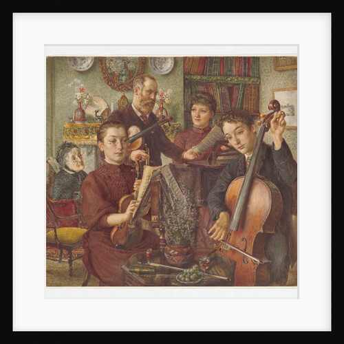 Group portrait of Alfred Rooke and his family in their home in Mount Park, Ealing, 1891-92 by Thomas Matthews Rooke