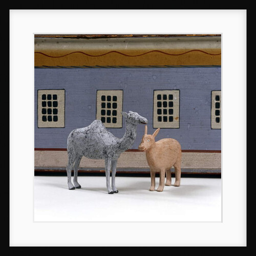 Camel and rhino in front of Noah's ark, c.1840 by German School