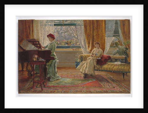 An Interior with two Ladies, 1880 by A. Trevor Haddon