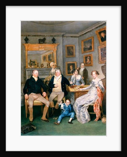 A family scene in a domestic interior, c.1815-20 by English School