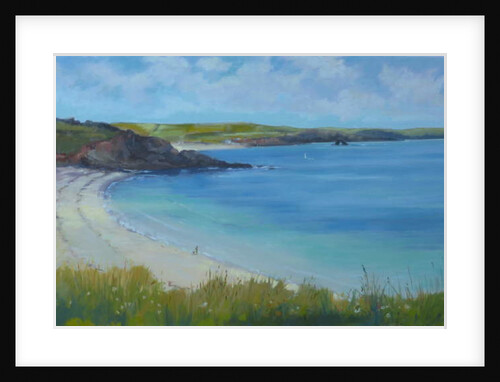 Thurlestone Beach, calm summer day, 2016 by Jennifer Wright