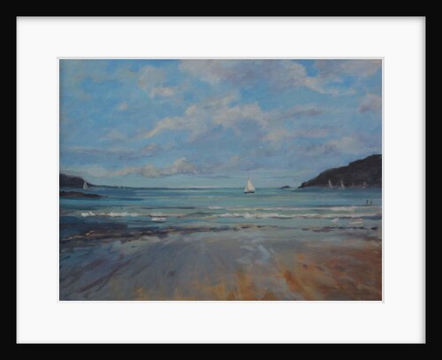 Northsands Salcombe, sailing, 2016 by Jennifer Wright