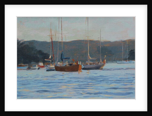 Evening yachts Salcombe, 2016 by Jennifer Wright