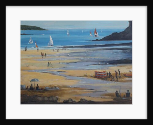 Salcombe North Sands, Evening Shadows by Jennifer Wright