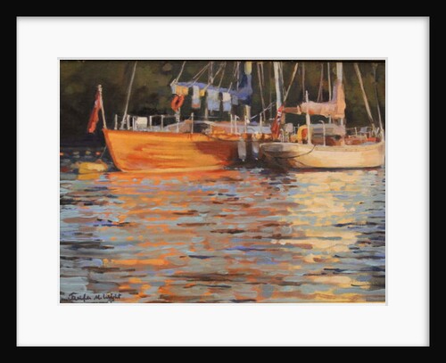 Salcombe Yachts, evening reflecions by Jennifer Wright