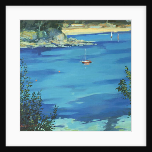 Salcombe, Moored Yacht, Southsands, 2000 by Jennifer Wright