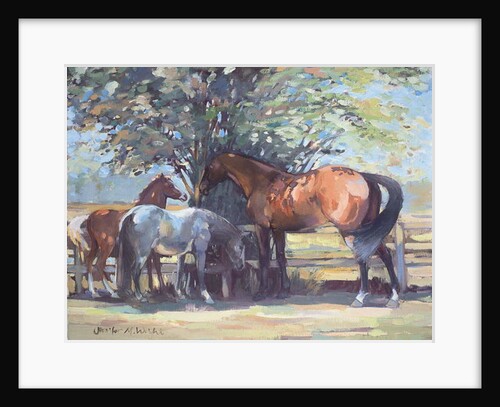 Horses - Summer Flies, 1990 by Jennifer Wright