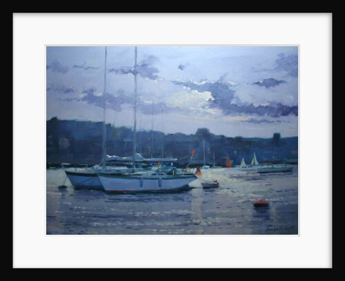 Salcombe - Moored Yachts, Late Afternoon by Jennifer Wright