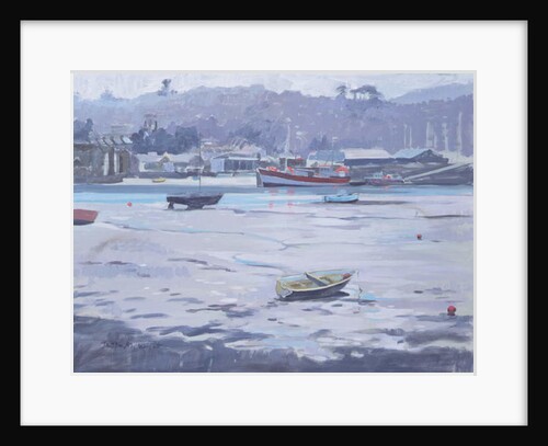 Salcombe - Grey Day - Fisherman's Quay by Jennifer Wright