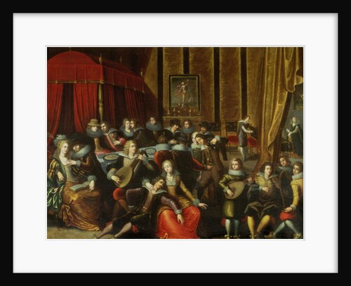 Scene Galante in a Chateau by Louis de Caullery