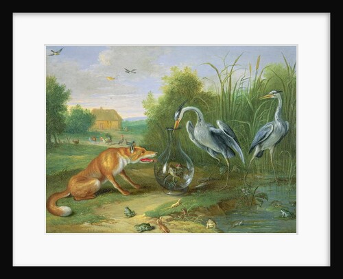 The Heron and the Fox, 1661 by Jan van the Elder Kessel