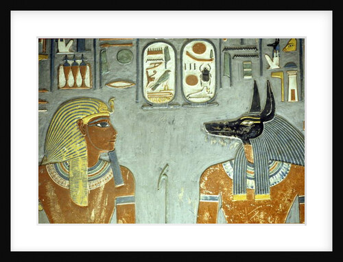Horemheb and Anubis by Egyptian 18th Dynasty