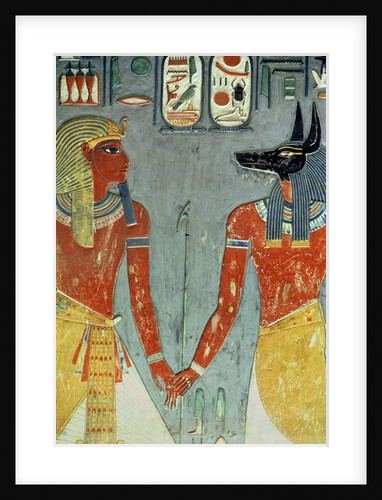 Horemheb and Anubis by Egyptian 18th Dynasty