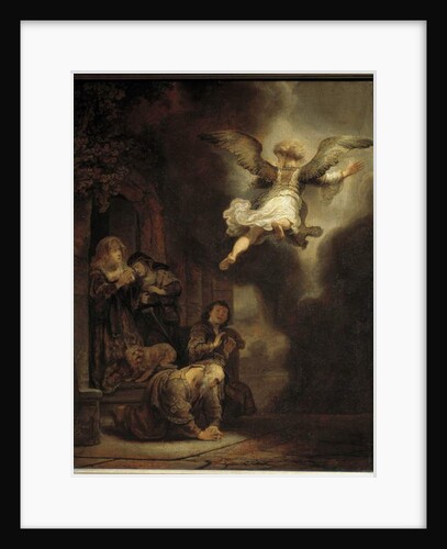The Archangel Gabriel leaving the family of Tobias, 1637 by Rembrandt Harmensz. van Rijn