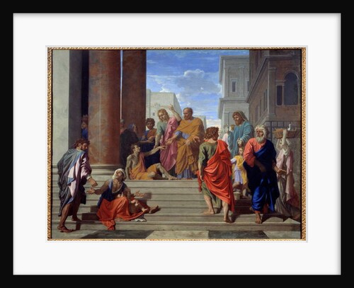 Saint Peter and Saint John waging the lame, 1655 by Nicolas Poussin
