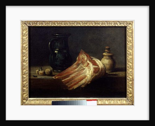 Kitchen table and utensils with a sheep square, 1740 by Jean-Baptiste Simeon Chardin