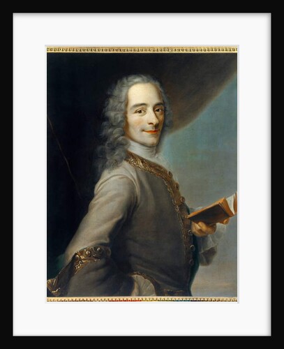 Portrait of Voltaire holding a copy of “La Henriade”, 1736 by Maurice Quentin de la Tour