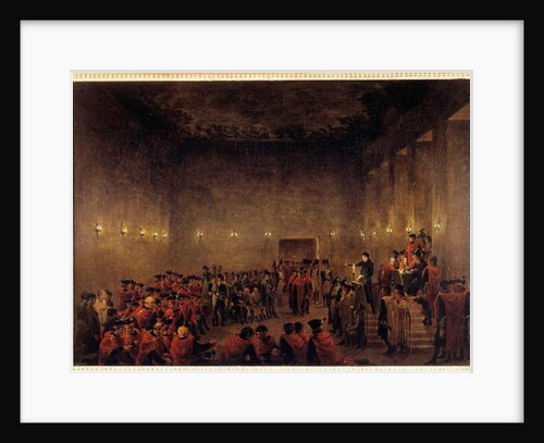 Le 18 brumaire year VIII: le Conseil des Cinq-Cents à Saint Cloud, 1799 by Jacques Henri Sablet